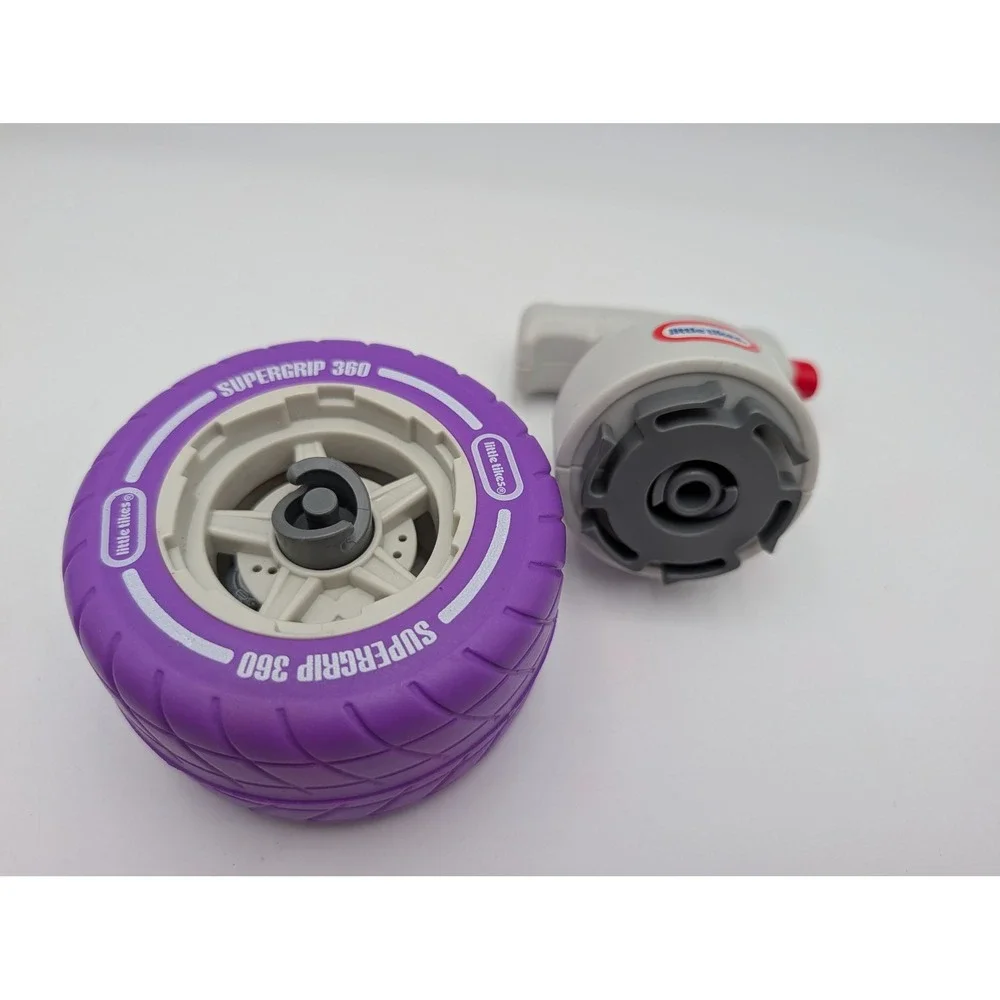 Little Tikes Supergrip 360 Launcher Purple Tire Toy T Handle